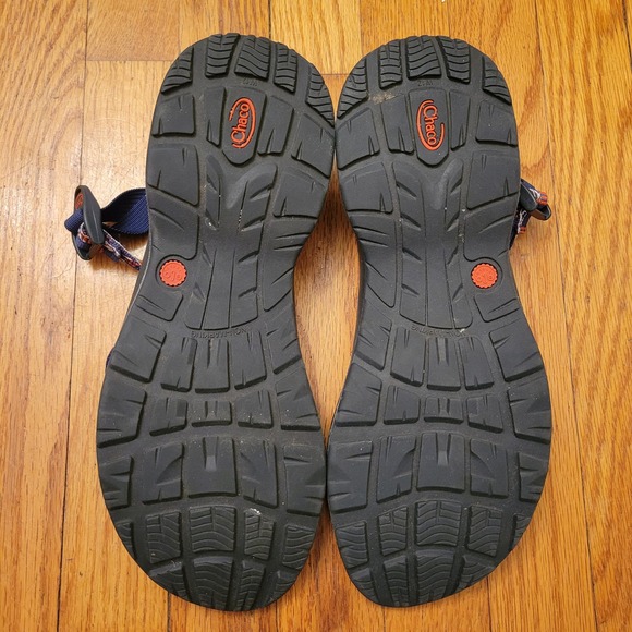 Chaco Z/1 Classic Sandals 12 Red White Blue Pattern Summer Beach Hiking Trail - Picture 8 of 9